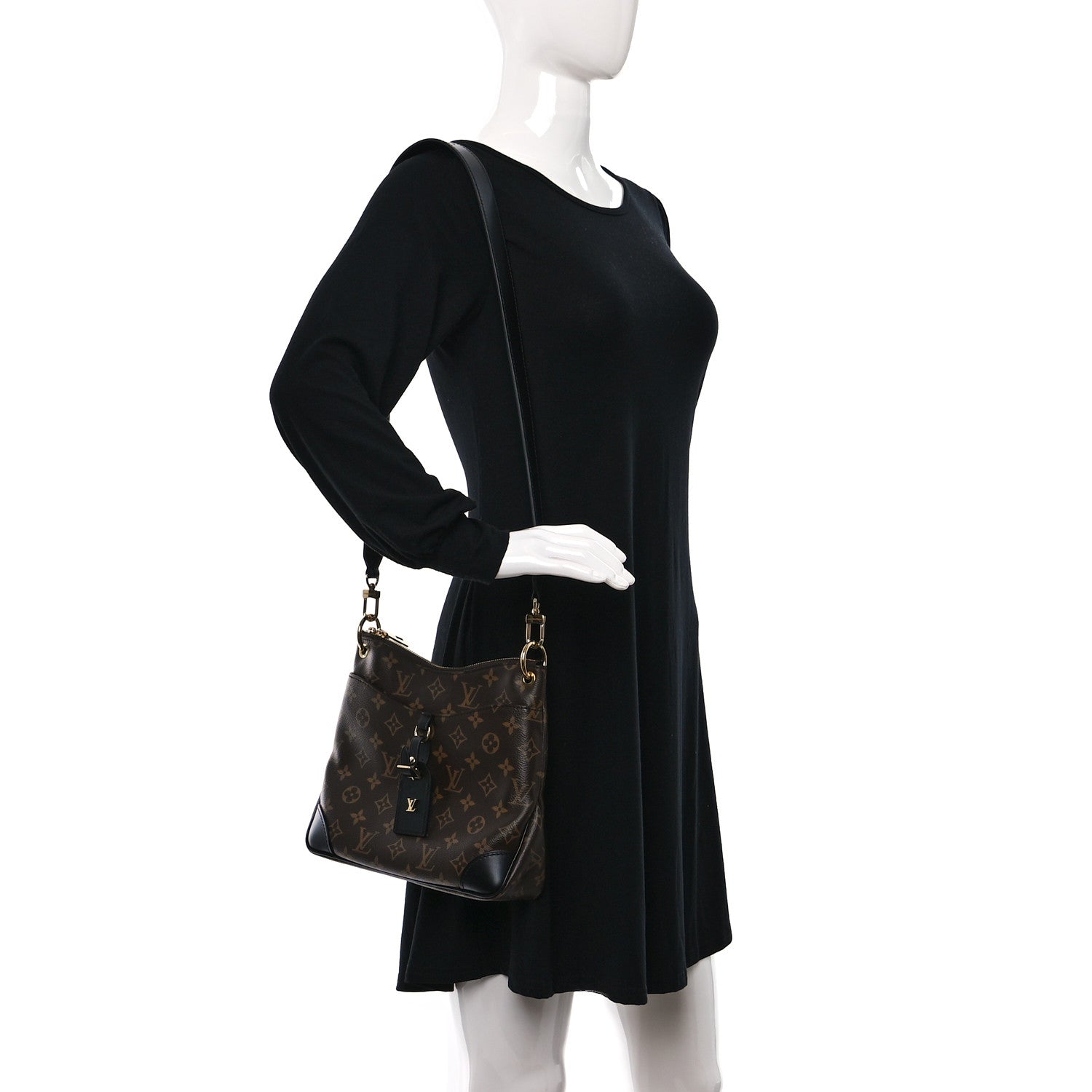 Louis Vuitton Monogram Odeon PM Black 3 of 7
