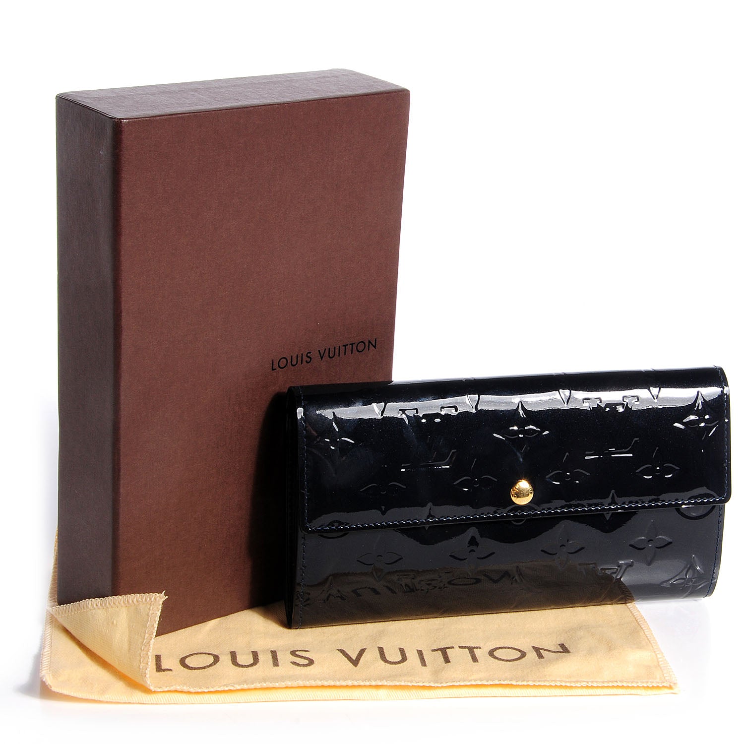 Louis Vuitton Vernis Sarah Wallet Blue Infini 5 of 8