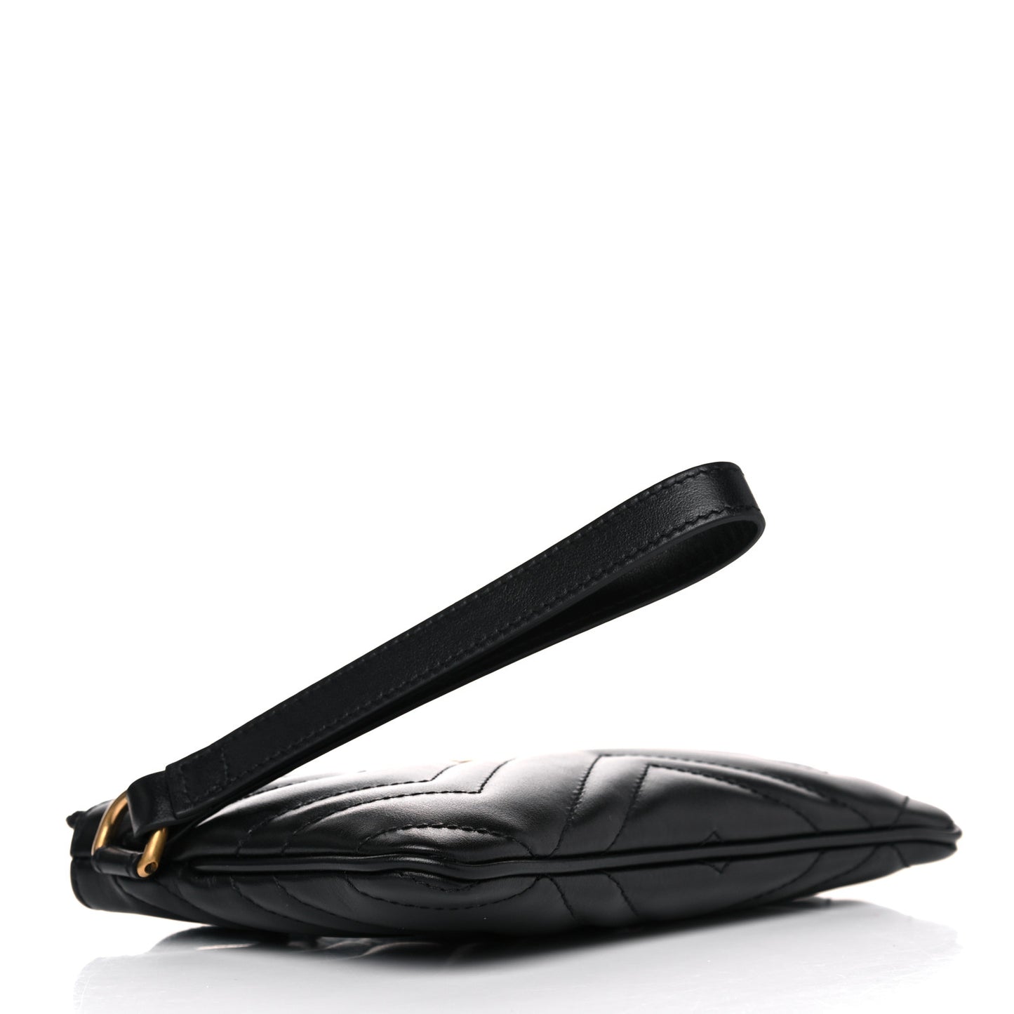 Calfskin Matelasse GG Marmont Wrist Wallet Black
