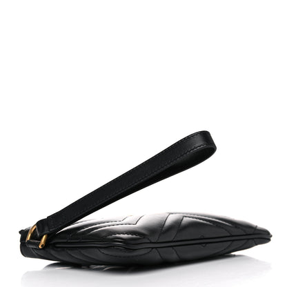 Gucci Calfskin Matelasse GG Marmont Wrist Wallet Black 4 of 10