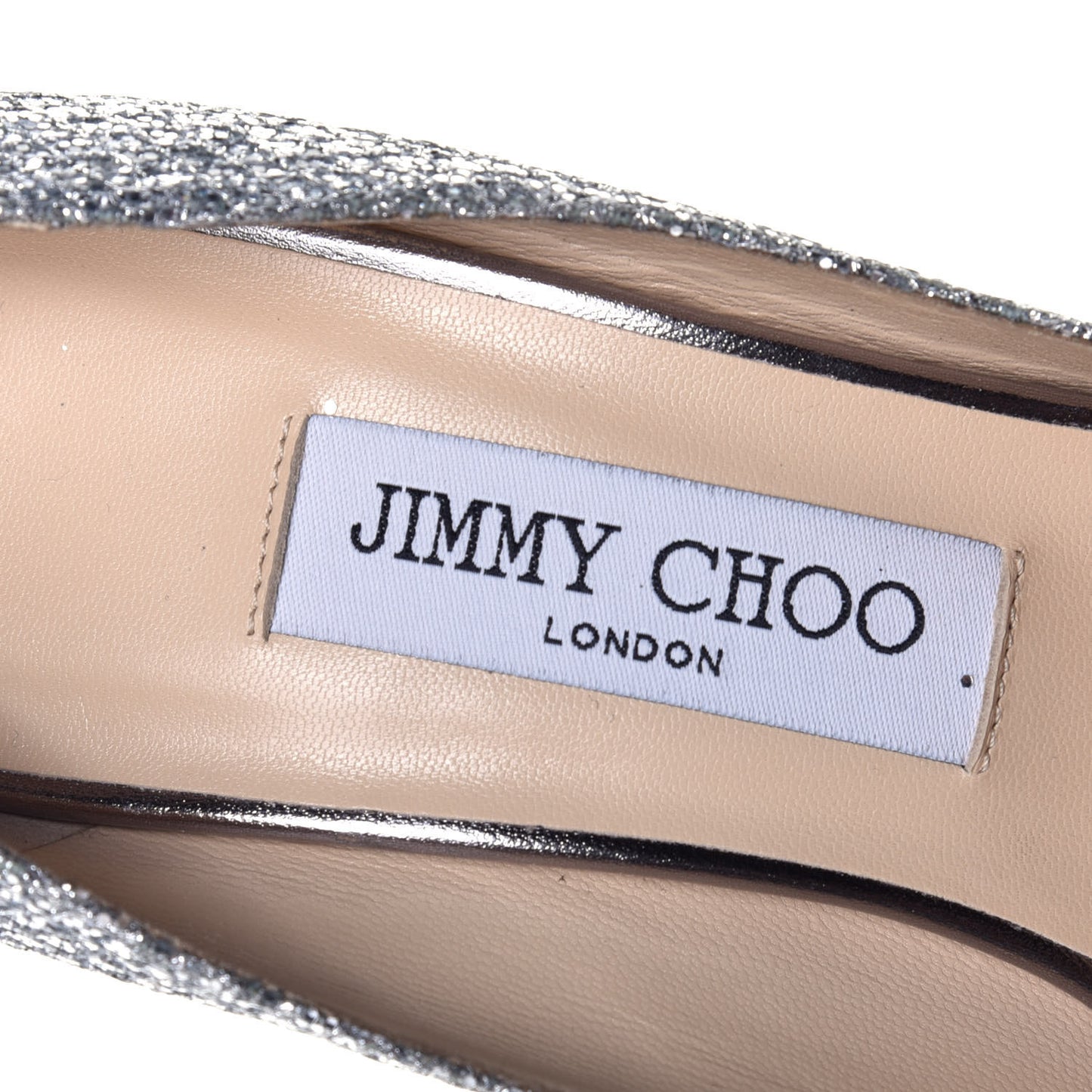 Glitter Fabric Baxen Peep Toe Wedges 36.5 Silver