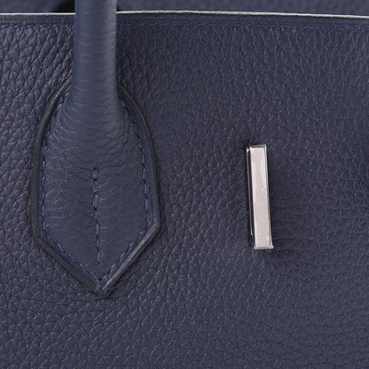 Hermes Togo Swift Officier Birkin 30 Bleu Nuit Vert Cypress 28 of 39