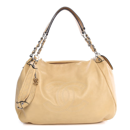 Chanel Lambskin Large Edgy Hobo Beige 1 of 7