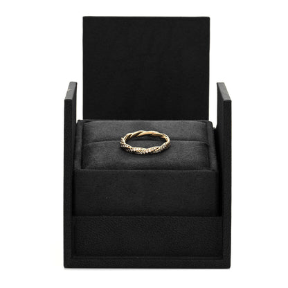 David Yurman 18K Yellow Gold Diamond Pave Flex Ring 51 5.75 5 of 5