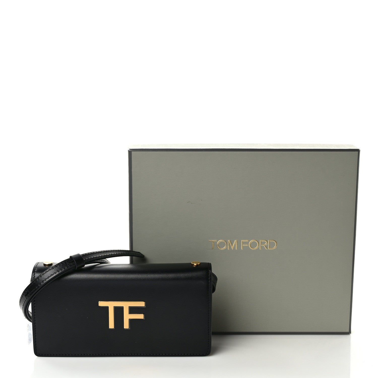 Tom Ford Palmellato Calfskin TF Mini Bag Black 8 of 8