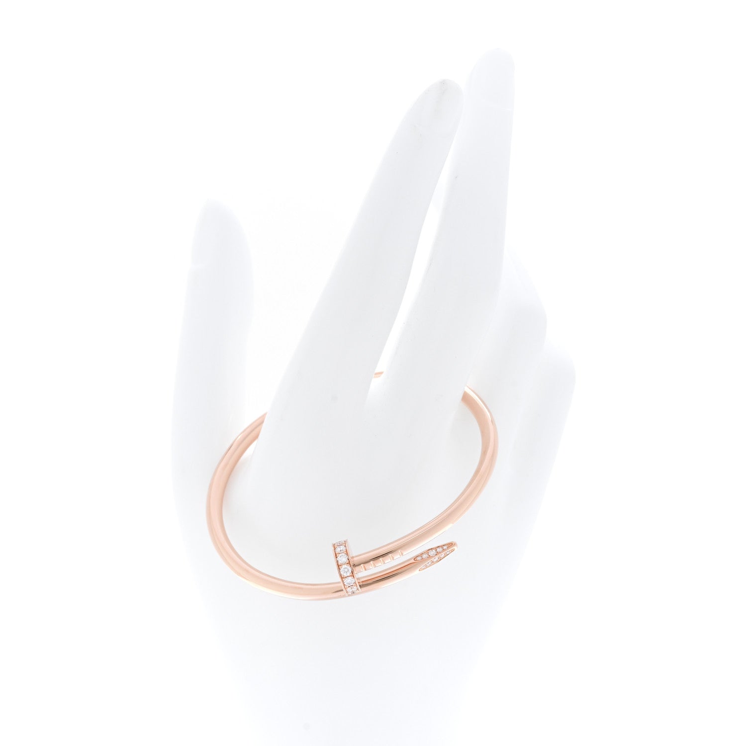 Cartier 18K Pink Gold Diamond Juste Un Clou Bracelet 16 2 of 5