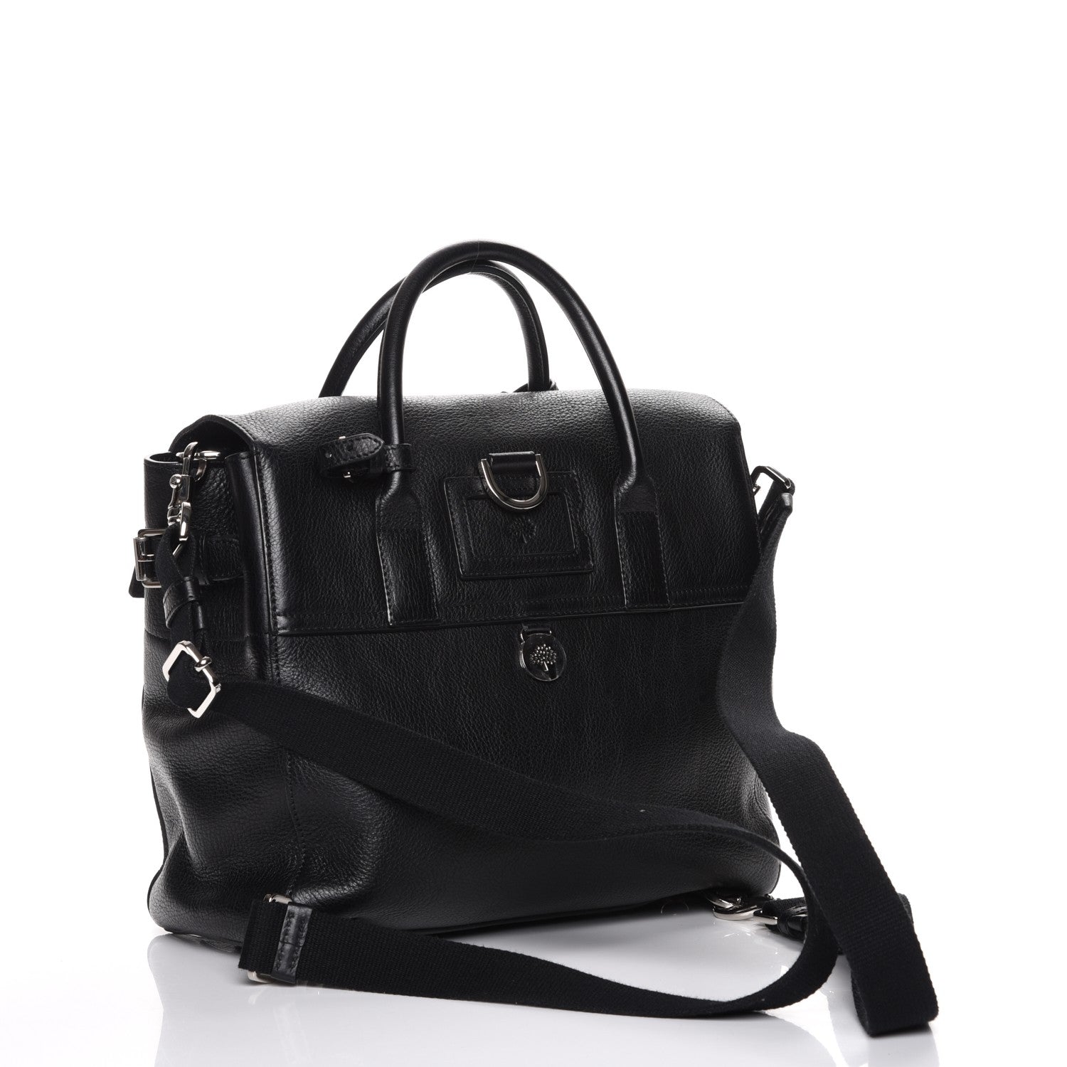 Mulberry Natural Leather Cara Delevingne Convertible Satchel Black 4 of 13