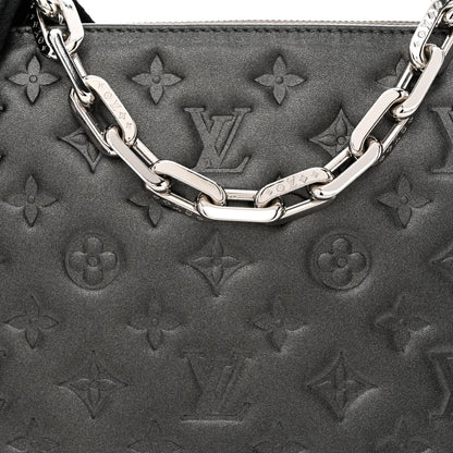 Louis Vuitton Lambskin Embossed Monogram Coussin PM Anthracite 9 of 11