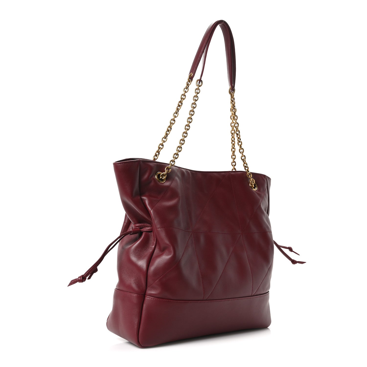 Saint Laurent Lambskin Medium Jamie Shopping Tote Bordeaux 4 of 11