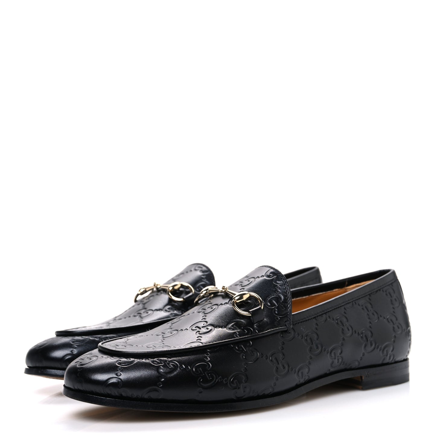 Betis Glamour Calfskin Guccissima Womens Jordaan Loafers 38 Black
