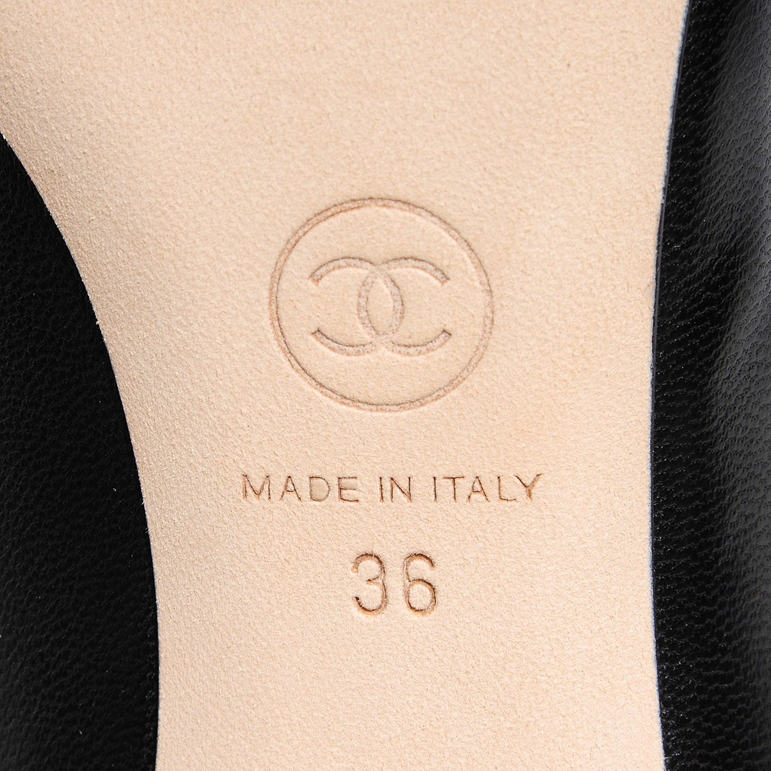 Chanel Lambskin Cap Toe Camellia Pumps Black 36 6 of 7