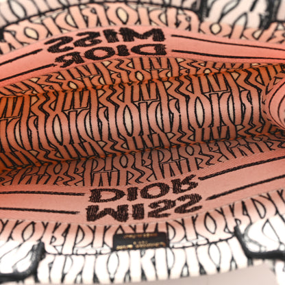 Christian Dior Canvas Embroidered Medium Miss Dior Graffiti Book Tote Pink 5 of 10