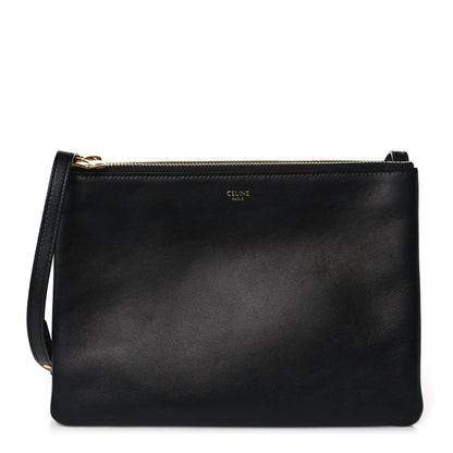 Celine Lambskin Large Trio Crossbody Bag Black 1 of 11
