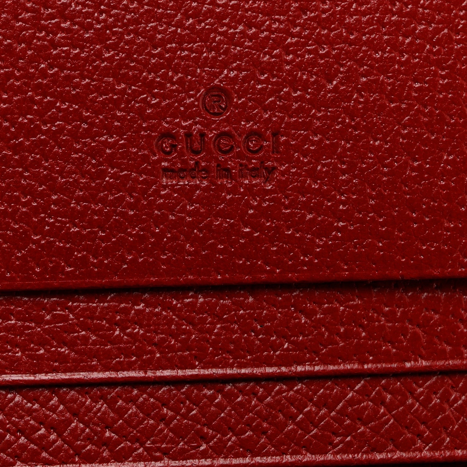 Gucci GG Supreme Monogram Tian Card Case Beige Multicolor Red 6 of 7