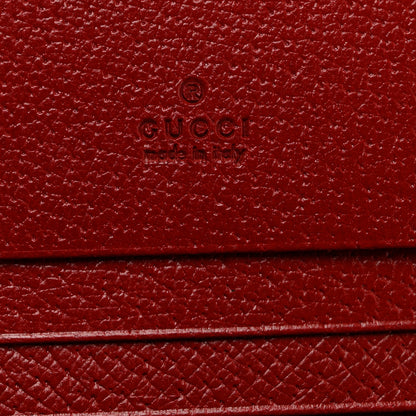 Gucci GG Supreme Monogram Tian Card Case Beige Multicolor Red 6 of 7