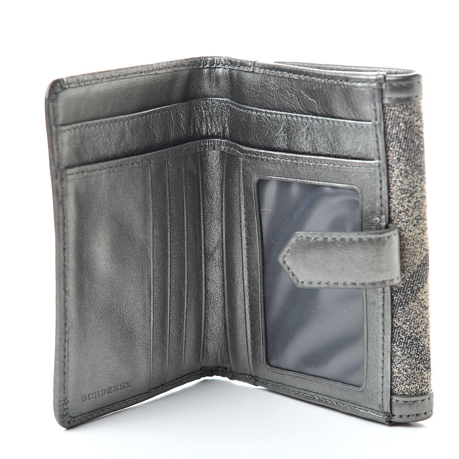 Burberry Shimmer Check Medium Compact Wallet Trench 6 of 8