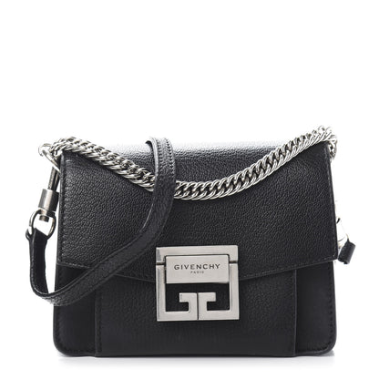 Givenchy Goatskin Mini GV3 Shoulder Bag Black 1 of 10