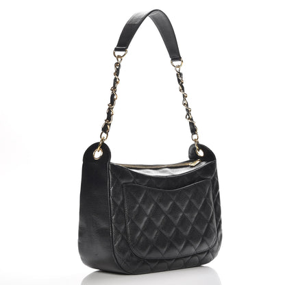 Chanel Caviar Quilted Hobo Black 3 of 8