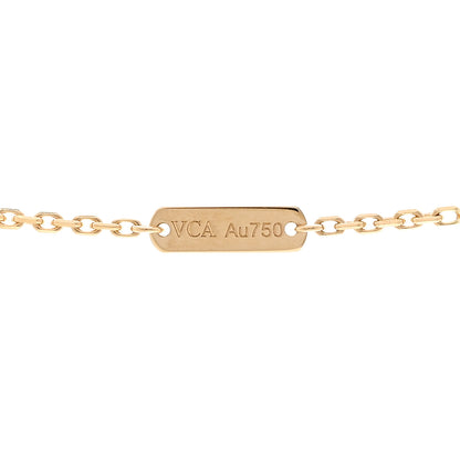 Van Cleef & Arpels 18K Yellow Gold Mother of Pearl Vintage Alhambra Pendant Necklace 5 of 6