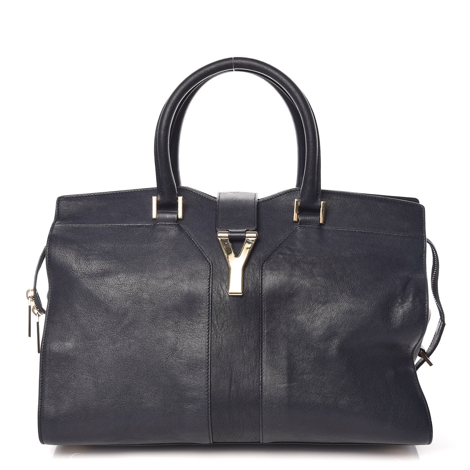 Saint Laurent Sheepskin Medium Cabas ChYc Navy 1 of 15