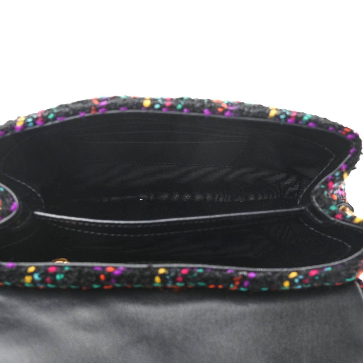 Tweed Toy Loulou Shoulder Bag Black