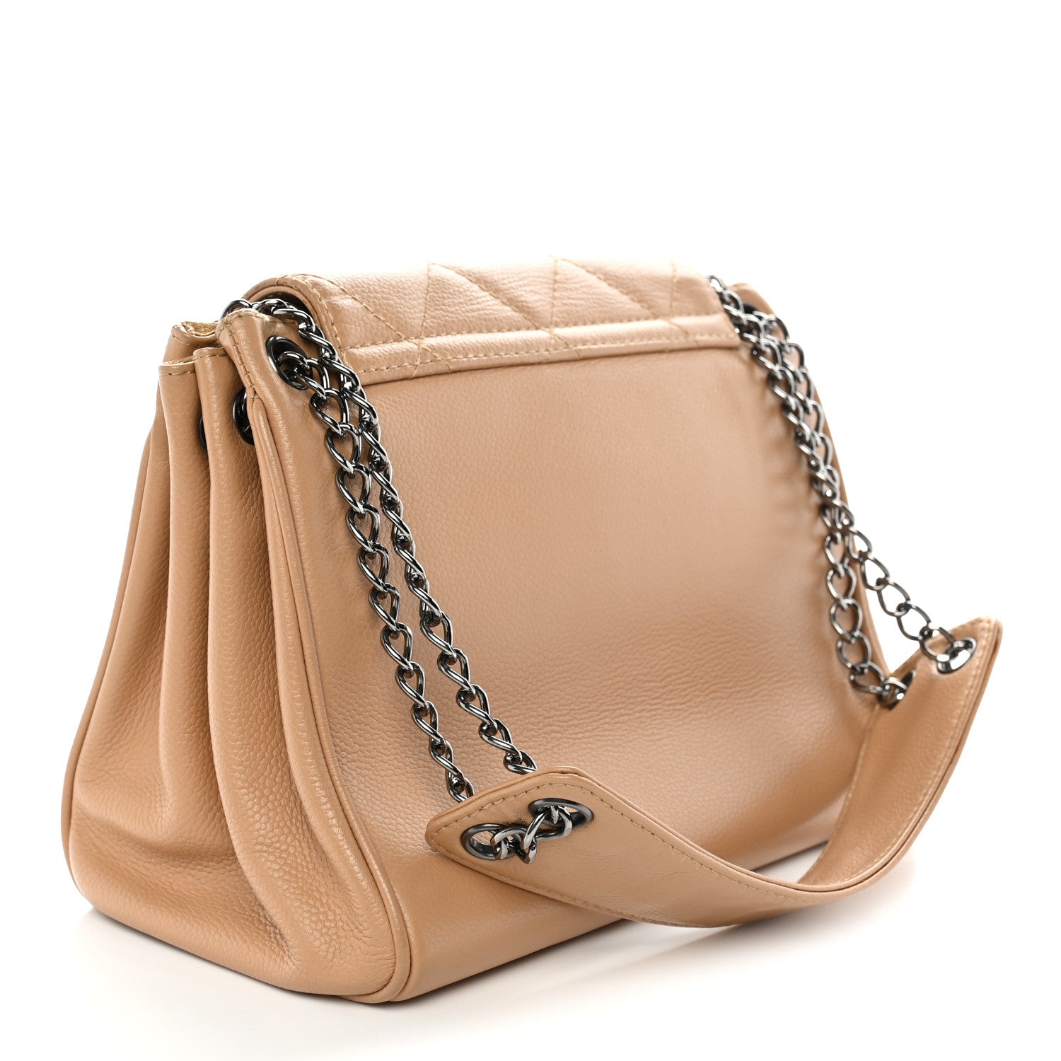 Chanel Caviar Quilted Mini Accordion Flap Beige 2 of 11
