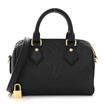 Louis Vuitton Empreinte Monogram Giant Speedy Bandouliere 20 Black 1 of 9