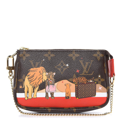 Louis Vuitton Monogram 2018 Christmas Animation Mini Cats Pochette Accessories 1 of 8