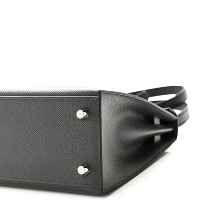 Hermes Epsom Tri-Color Kelly Sellier 25 Vert Mangrove Vert Amande Black 10 of 11