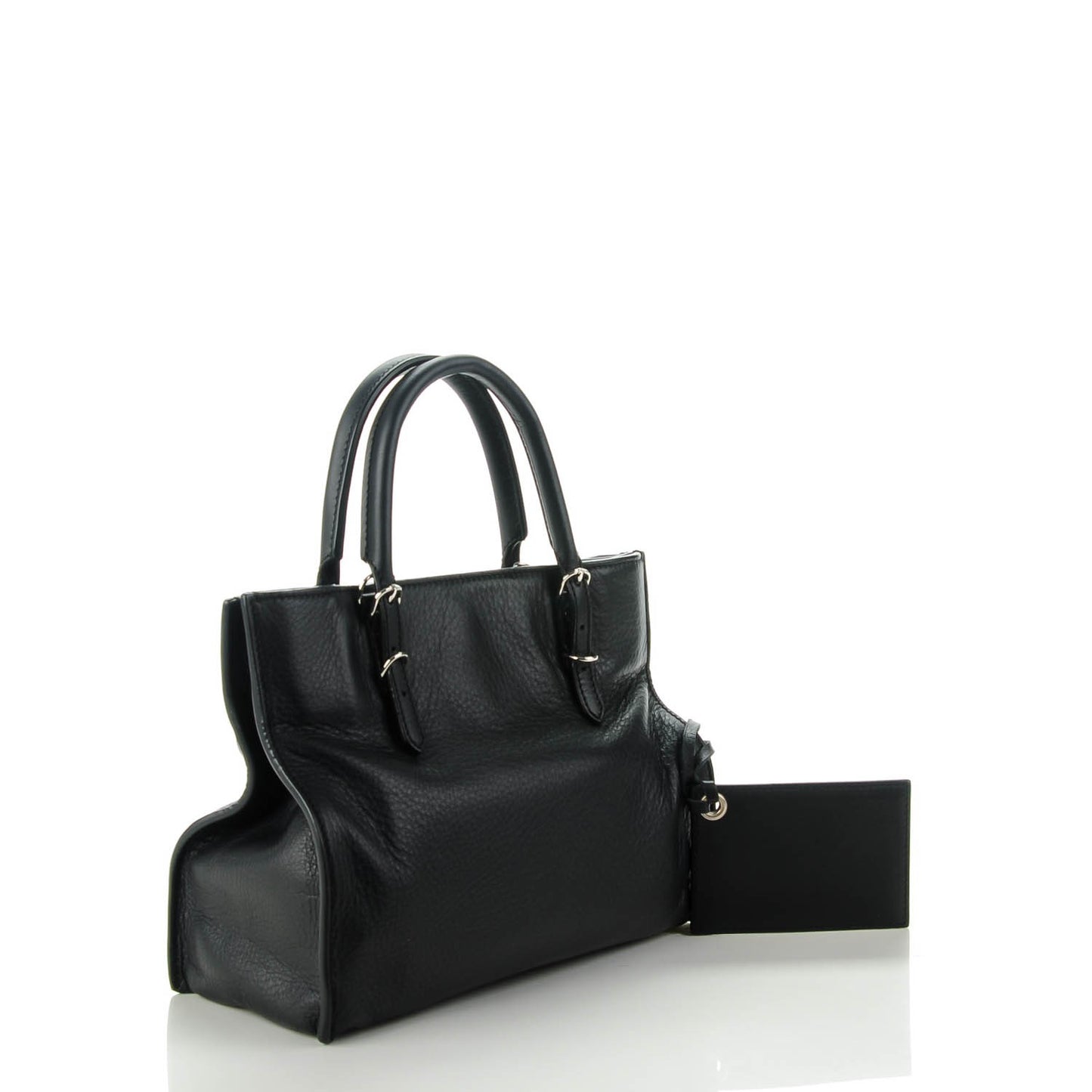 Calfskin Papier Mini A4 Tote Black
