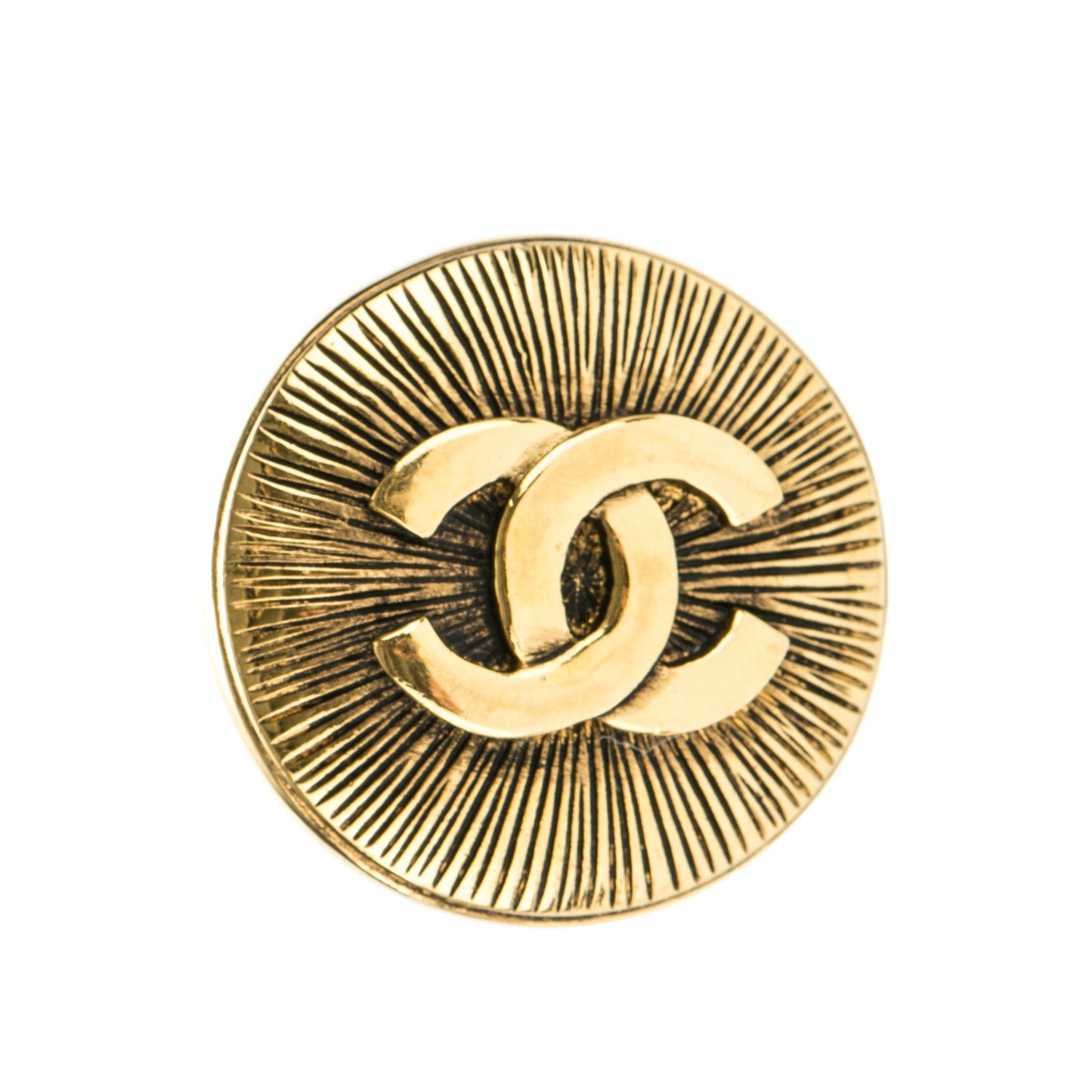 CC Sunburst Brooch Gold