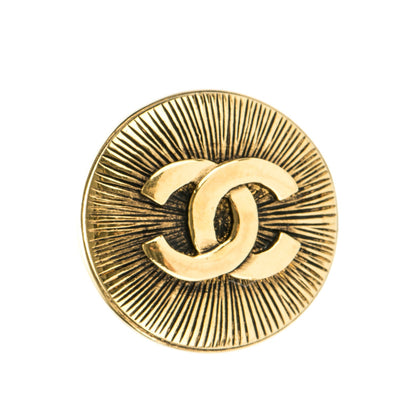 Chanel CC Sunburst Brooch Gold 1 of 4