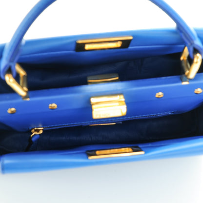 Fendi Nappa Mini Peekaboo Iconic Satchel Bleuette 5 of 7