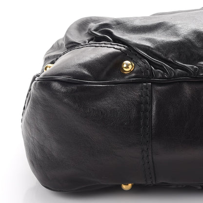 Gucci Calfskin Large Jockey Hobo Black 11 of 13