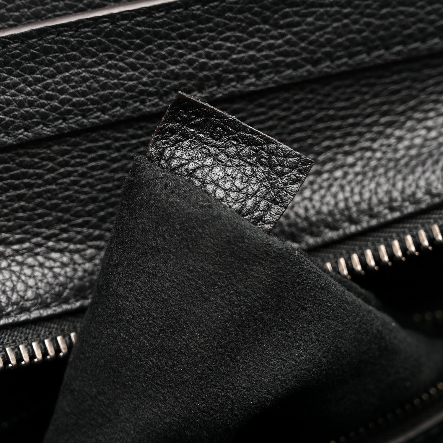 Celine Drummed Calfskin Micro Luggage Black 7 of 10