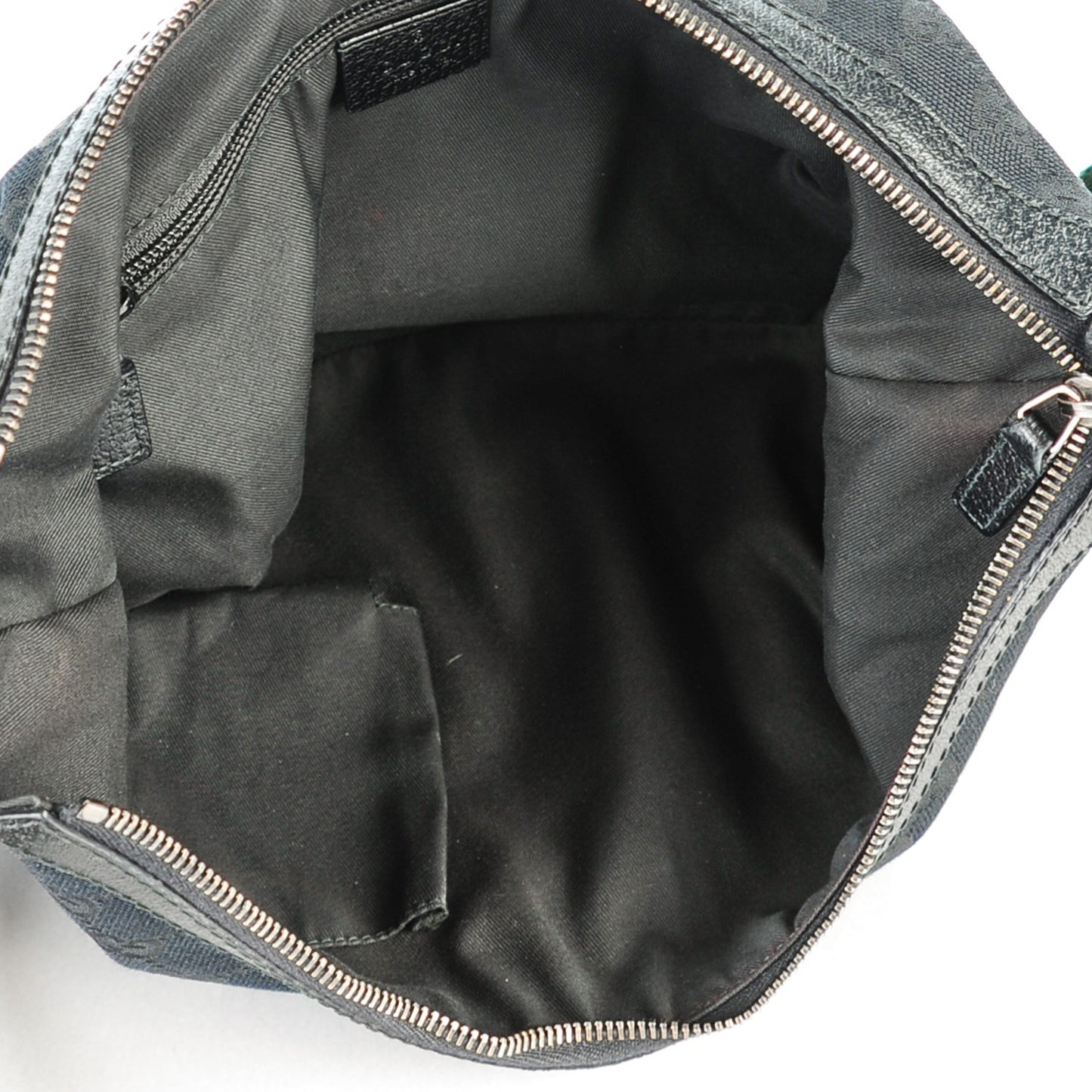 Monogram Web Medium Half Moon Hobo Black
