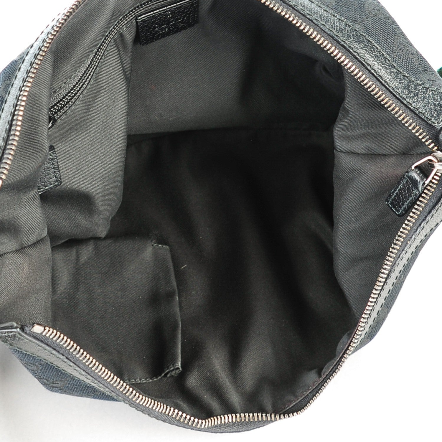 Gucci Monogram Web Medium Half Moon Hobo Black 5 of 7