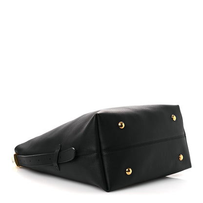 Louis Vuitton Grained Calfskin Low Key Hobo MM Black 5 of 10