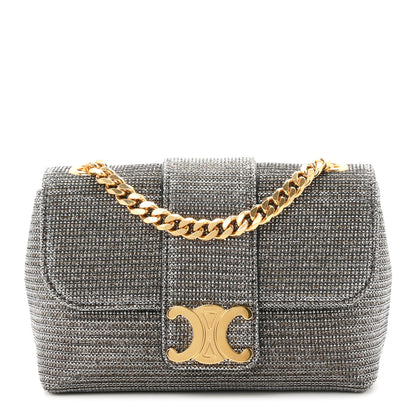Celine Glitter Textile Mini Victoire Bag Gold 1 of 8