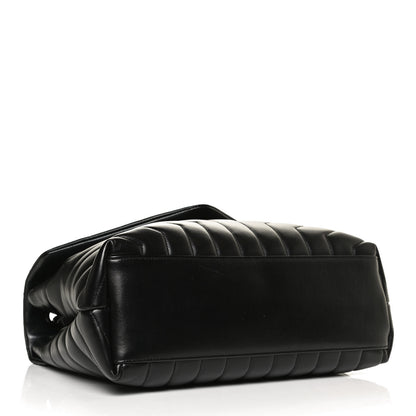 Saint Laurent Calfskin Y Quilted Monogram Medium Loulou Chain Satchel Black 4 of 14