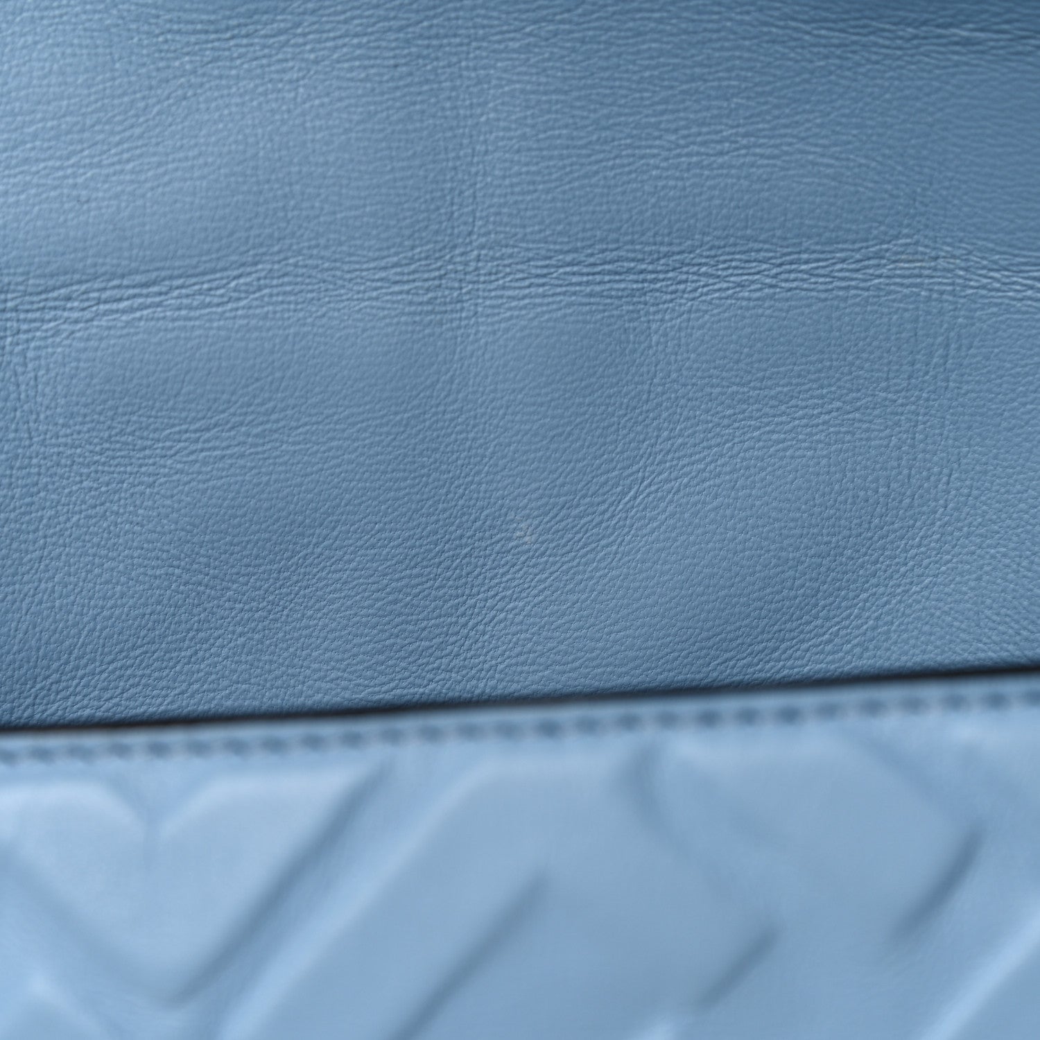Fendi Nappa FF 1974 Embossed Baguette Azzurro Baby 13 of 16