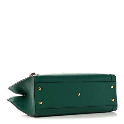 Gucci Wonka Grain Calfskin Small Diana Tote Bag Green Yellow Fluo 4 of 11