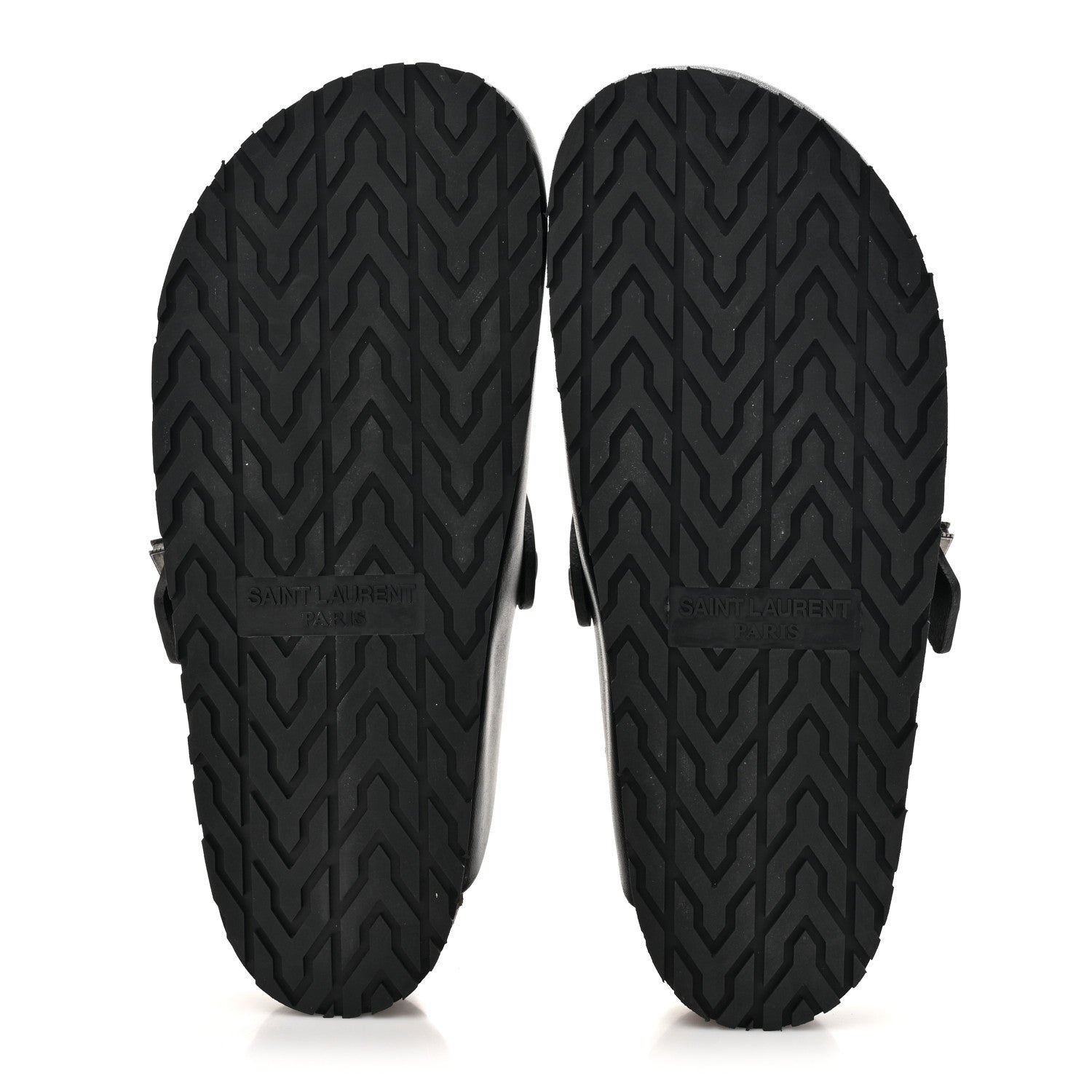 Saint Laurent Calfskin Buckle Jimmy Clog 36.5 Black 5 of 10