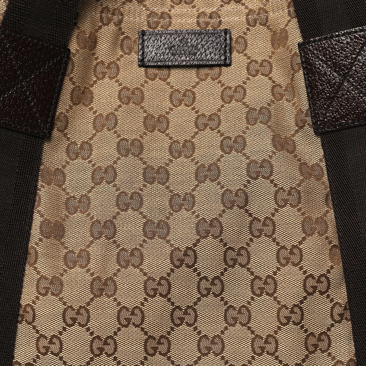 GG Monogram Medium Handle Vertical Tote Bag Dark Brown