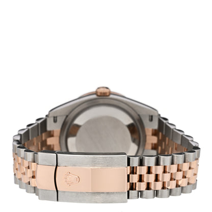 Rolex Stainless Steel 18K Everose Gold Diamond 36mm Oyster Perpetual Datejust Watch Rhodium Roman 126281RBR 3 of 5