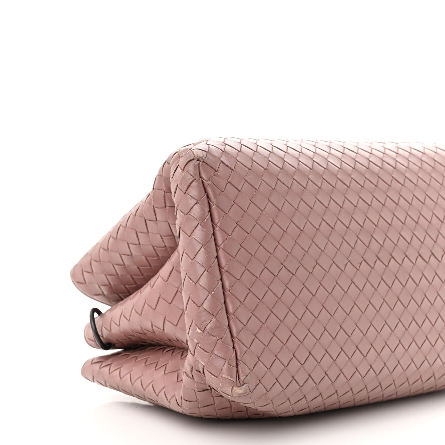 Light Calfskin Intrecciato Small Roma Deco Rose