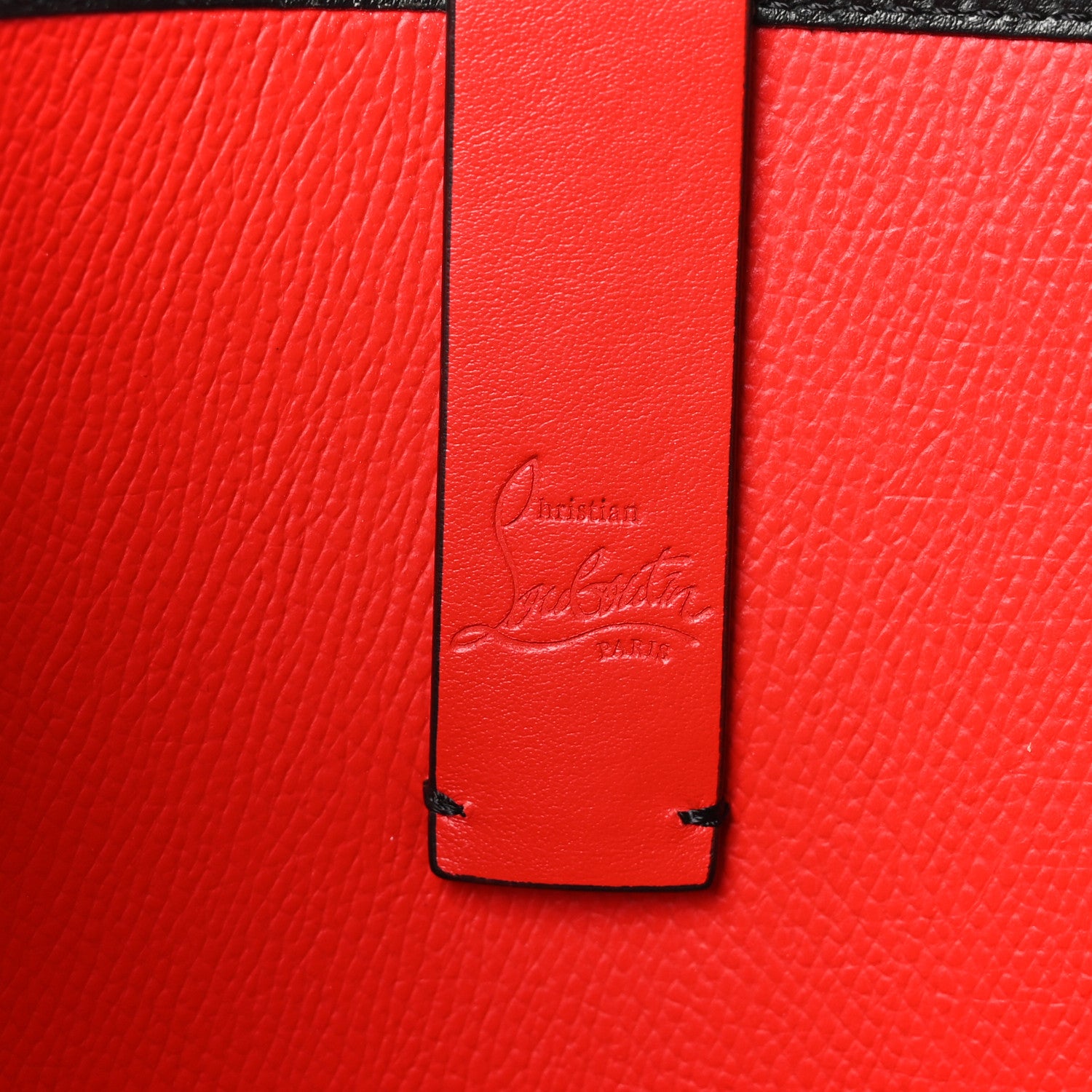 Christian Louboutin Calfskin Loubitag Spikes East West Cabata Tote Black 7 of 11