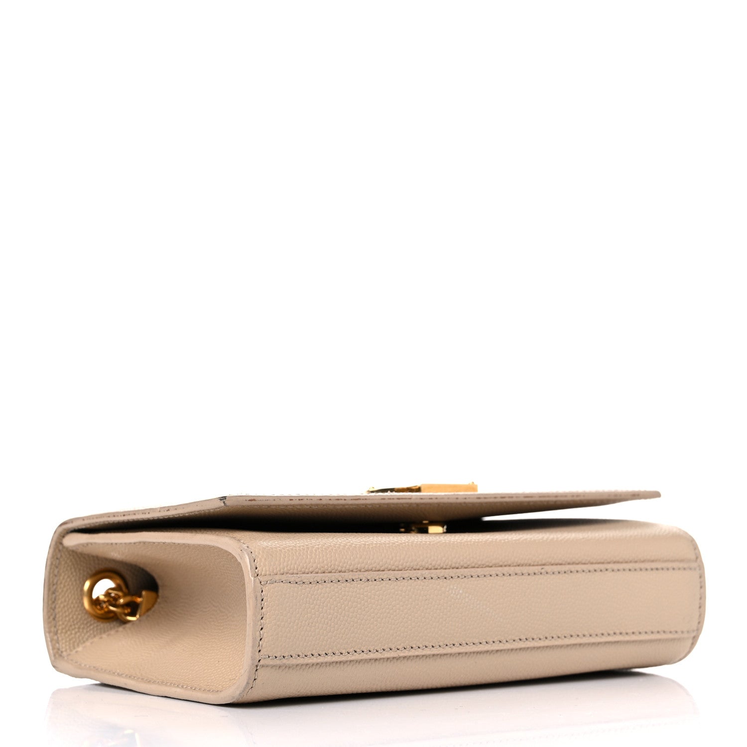 Saint Laurent Grain De Poudre Small Monogram Kate Satchel Dark Beige 4 of 24