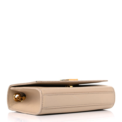 Saint Laurent Grain De Poudre Small Monogram Kate Satchel Dark Beige 4 of 24
