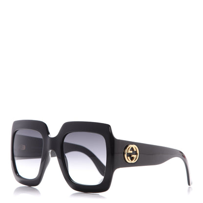 Gucci Acetate Square Frame Sunglasses GG0053S Black 1 of 8